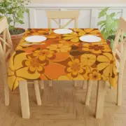 Retro Floral Square Table Cloth