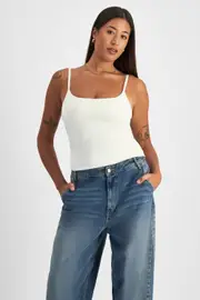 [Bonds] Bonds Women's Bases Seamless Singlet in Pale Bone Size: 12 12 Pale Bone