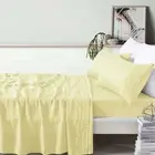 NNEDSZ Vintage Design Homewares 100% Linen Butter Sheet Set King Single