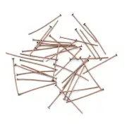 Copper Head Pin Flat Tip Earring Findings For Crafting 38 Piece 1 Inch