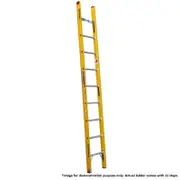 Indalex 11 Step Single Fibreglass Ladder 3.7m 10kg