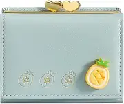 [EIOYUMY] Wallets for Women Ladies,Cartoon Buckle Small Wallets Woman,RFID Blocking Purse,Cute Zero Wallet,Compact Multi Slots Beauty Wallet, Blue, Small, Cartoon Cute