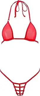 SHERRYLO Sheer Micro Bikini G String Thong Mini Bikinis Exotic Tanning Bathing Suit