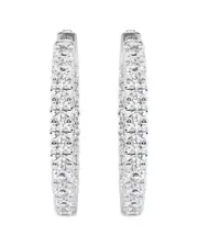 14K 3.00 ct. tw. Lab Grown Diamond Inside Out Hoops