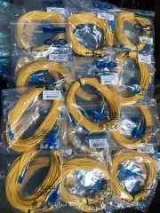 Qty 23 15M OS1/2 LC-SC Duplex Fiber Patch Cable 9/125 Singlemode Yellow #37471