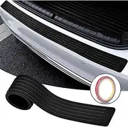NEEWERS Rear Bumper Protector Guard Universal Black Rubber Scratch-Resistant Trunk Door Entry Guards Accessory Trim Cover for SUV/Cars (90CM)