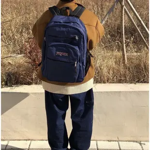 jansport big student 多隔層 34L大容量 電腦隔 深藍後背包