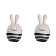 2PK LVD Ceramic Plate Bitsy Rabbit Print Decorative Home Decor