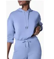 SPANX® AirEssentials Crop Hoodie Cornflower blue XS NWT