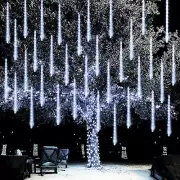 Christmas Lights Outdoor, 288LED Meteor Shower Rain Lights 12 Inch 8 Tubes, Wate