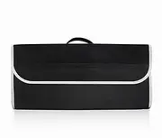 Car Boot Organiser Felt Cloth Car Trunk Storage Box Foldable Organizer Tools Bag Fit For Seat FR Cupra Ibiza 6l 6J Leon Sport Mk3(Black)