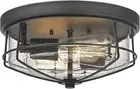 Ceiling Light Fixtures Flush Mount Light Fixtures with Seeded Shade, Indoor Outd