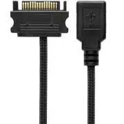 CRJ 15-Pin SATA to Female USB 5V Power Adapter Cable - 12"