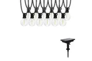 Vibe Geeks 12-bulb Solar Patio String Lights | Multiple Modes - 1 Pack