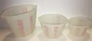 NEW 3 DESIGN Silicone Flexible Nestable Measuring Cups OZ & ML KITCHEN TOOLS