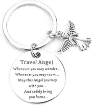 [MUCOOS] Guardian Angel Keyring, Safety Keyring, Lucky Keychain,Safety Keychain for Women,Friendship Gifts for Women,Personalised Gifts,Gifts for Family,Keyrings for Men