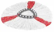 Vileda EasyWring and Clean Turbo 2-in-1 Microfibre Mop Refill Head, WhiteRed