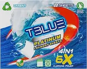 Tblue Eco-Friendly Laundry Detergent Sheets Unscent Pack of 100 sheets