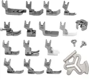 18 Pieces Industrial Sewing Machine Presser Foot Set Include Bobbin Case and Sea