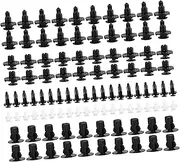 MUCKLILY 100pcs Bumper Fastener Clips Durable Engine Cover Clips for Auto Body Repair Push Type Retainer Rivets Wear Construction for Automotive Fixation