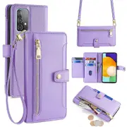 For Samsung Galaxy A52 Case Wallet Leather Phone Cover with Hardware Buckle