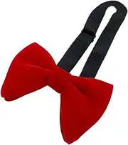 [kowaku] Men's Velvet Bow Tie Big Bow Tie Fashionable Elegant Formal for Men Women Oversized Bow Tie Adjustable Bowtie for Business