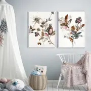 Playing Flower 2 sets Poster Wall Art