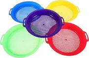 BESPORTBLE 5pcs Toddler Sand Sieve: Plastic Sand Sifter Tools for Shell Sifting Treasure Hunting & Backyard Play - Mesh Strainer for Summer - Beach Toy Accessories