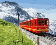 WOWDECOR Paint by Numbers Kits for Adults Beginners Glacier Train DIY Number Painting 40x50 cm Wall Art Decor (Train)