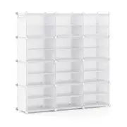 Costway 12-Cube Storage Cabinet 48 Pairs Shoe Shelves DIY Rack