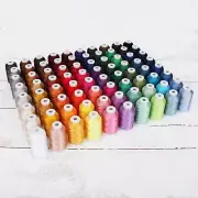 80 COLOR MACHINE EMBROIDERY THREAD SET - HUGE 1000 METER CONES - THREADART