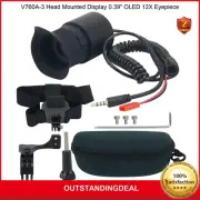 V760A-3 Wearable Head Mounted Display 0.39" OLED 12X Eyepiece 80-Inch Effect os6
