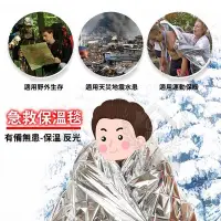 在飛比找Yahoo!奇摩拍賣優惠-【店長推薦】【保溫毯】戶外登山野外營防災救生毯 急救毯 保暖