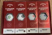 1 DOZEN RARE ~ UNIQUE Callaway Chrome Soft TRUVIS 4 Sleeves 12 Golf Balls - NEW
