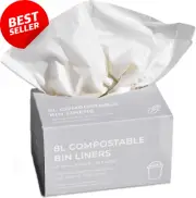 8L Compostable Bin Liners, 48 Bags, Biodegradable, Australian Owned