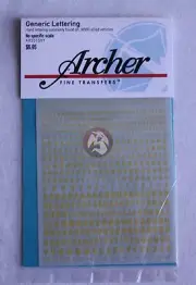 Archer (Various Scales) Generic Hand Lettering WWII Vehicles (Yellow) AR35109Y