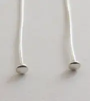 100 Pcs Solid Copper Flat Head Pin Streling Silver Plated 20 GAUGE 3 Inch Pin