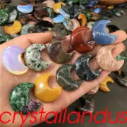 10pcs Wholesale Mixed Moon Quartz Crystal Carved Skull Pendant Reiki Healing
