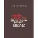 SketchBook: Red Plaid Mama Bear One Cub Matching Buffalo Pajama Xmas Designed Lovely Blank Plain White Paper SketchBook for Large