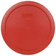 Pyrex 7402-PC 6/7 Cup Poppy Red Round Plastic Storage Lid Cover for Glass Bowl