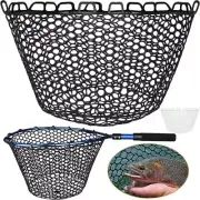 Mesh Net Mesh Fishing Net Fly Fishing Fish Landing Net Bag Foldable Net