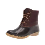 6.5 Sperry Top-Sider Women's Saltwater Thin Edge Brown Rainboots Duck Boots NIB