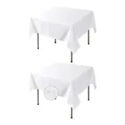 2 Pack Waterproof Square Tablecloth 70x70 Inch Stain Resistant and Wrinkle Po...