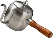 HAPINARY 500ml Mini Gooseneck Kettle Stovetop Hand-Poured Pot for Coffee Tea Japanese Style Hand Drip Pot for Office Camping