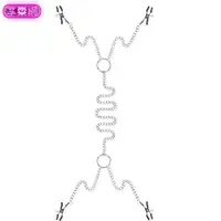 在飛比找蝦皮商城優惠-SM 調戲‧拉拉雙P乳夾+陰唇陰蒂長鏈條夾