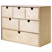 MOPPE mini chest of drawers, birch plywood, 42x18x32 cm
