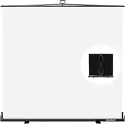 【Wider Style】 RAUBAY 200 x 210 CM Large Collapsible White Backdrop Portable Retractable Panel Photo Background with Stand for Video Conference, Photographic Studio, Streaming