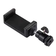 PU214 Hot Shoe Tripod Head with Tripod Stand Clamp for iPhone Samsung Huawei Smartphones