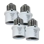 4x HQRP Light Sensors, E26 E27 Base Bulb Socket for Outdoor Lighting, White