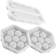 CIYODO Silicone Dice Box Molds 2pcs Resin Casting Molds for Dice Storage Case Hexagonal Game Molding Supplies